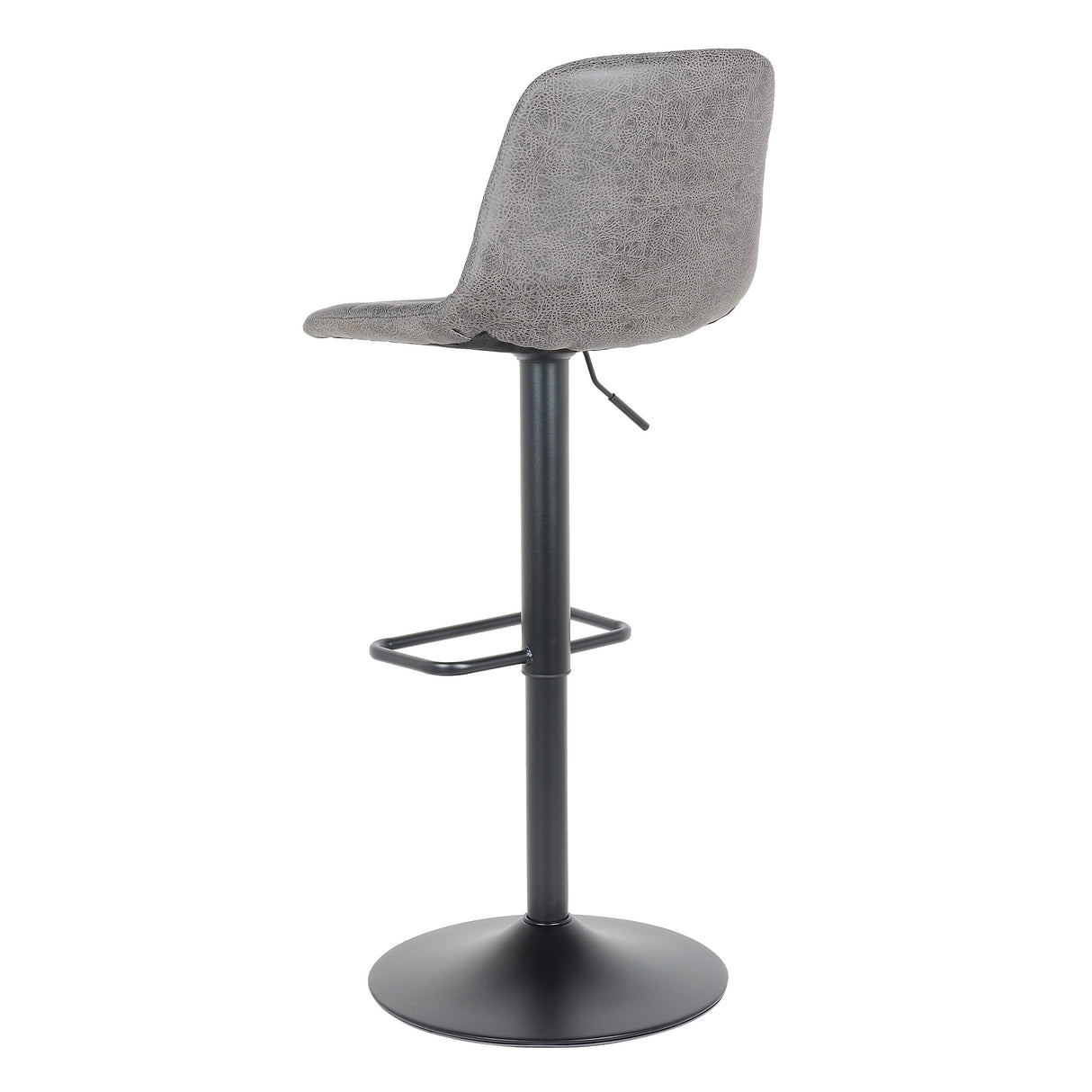 Lot de 2 tabourets de bar, modèle Helsinki 2023, gris foncé, cuir