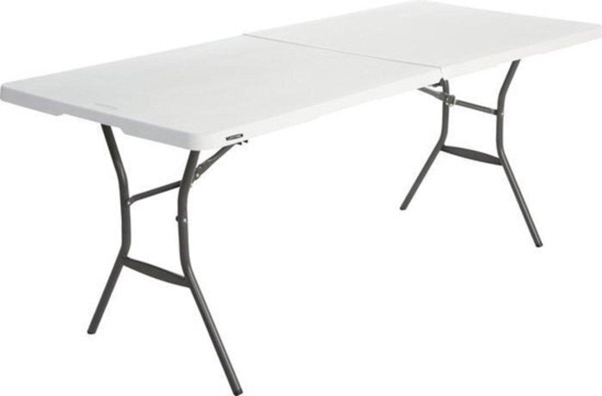 Table rectangulaire pliante pour barbecue, pique-nique, montagne et mer, pliable, peu encombrante - 183 x 76 x 73,5 cm (chaises non incluses)