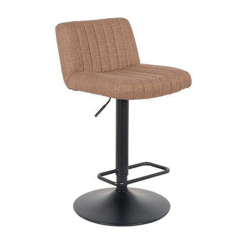 Lot de 2 tabourets de bar, modèle Porto Brown, neufs (2023), tissu