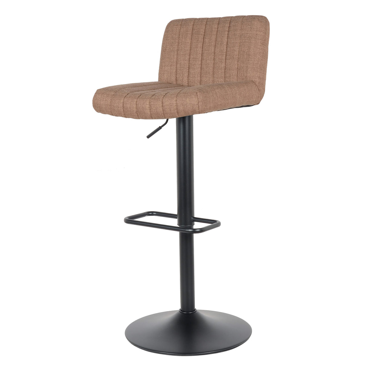 Lot de 2 tabourets de bar, modèle Porto Brown, neufs (2023), tissu
