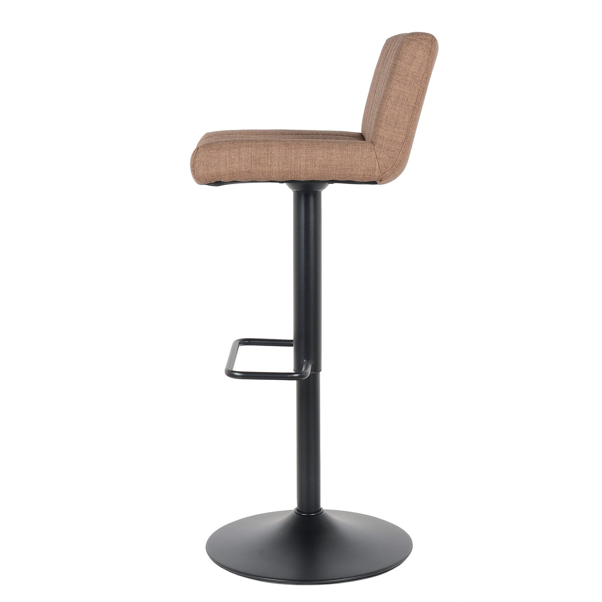 Lot de 2 tabourets de bar, modèle Porto Brown, neufs (2023), tissu