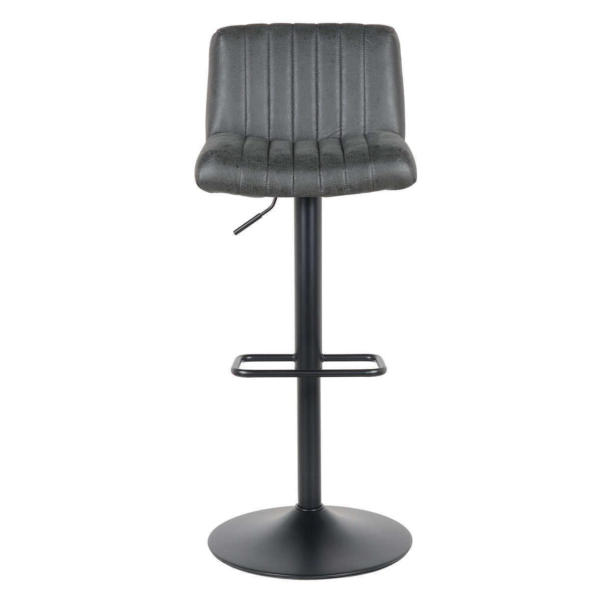 Lot de 2 tabourets de bar, modèle Porto 2023, cuir noir