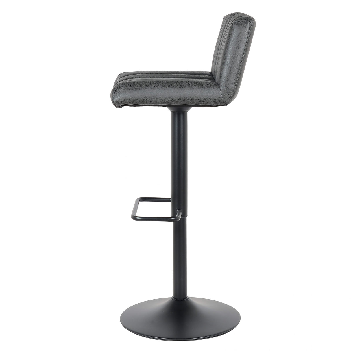 Lot de 2 tabourets de bar, modèle Porto 2023, cuir noir