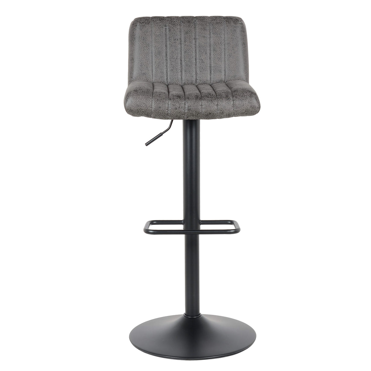 Lot de 2 tabourets de bar neufs 2023 - Modèle Porto cuir anthracite