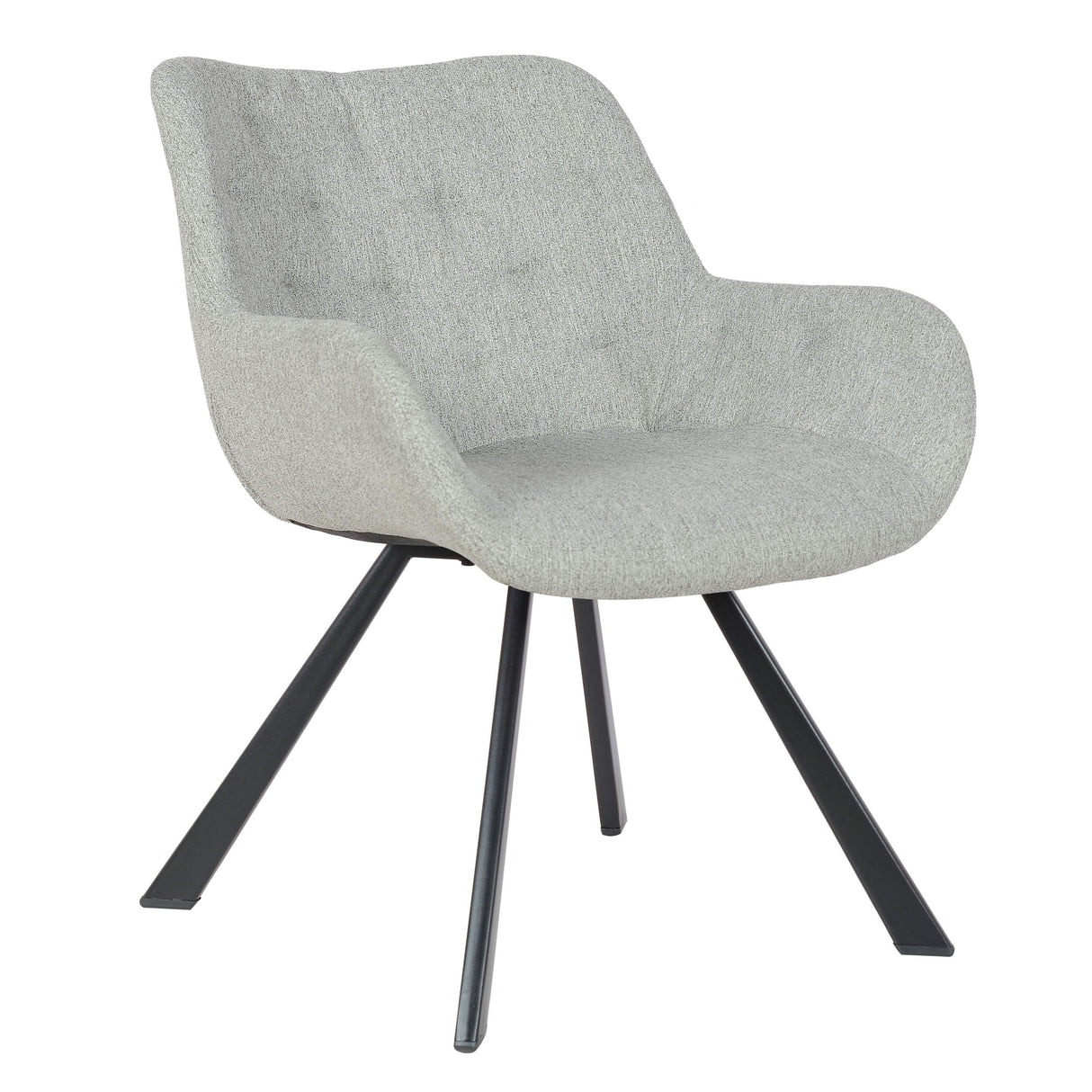 Fauteuil de salon chaise nouveauté 2021 - tissu modèle Jake - gris