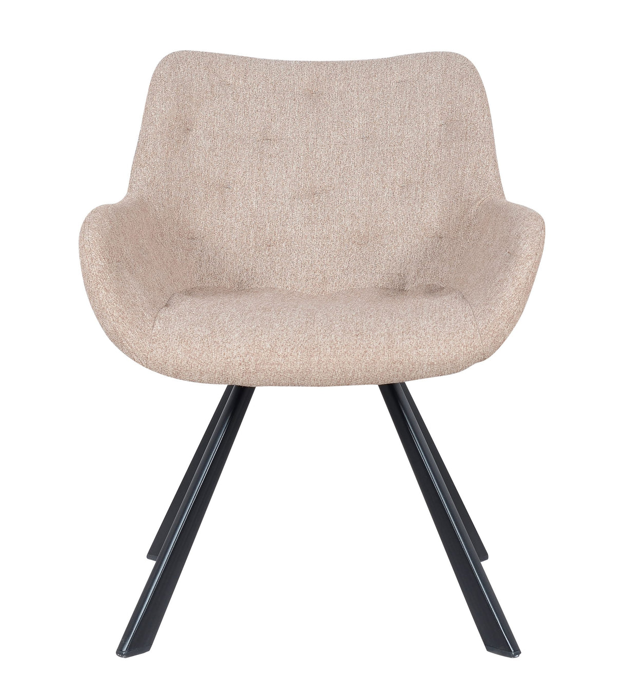 Fauteuil de salon modèle Jake en tissu - Beige