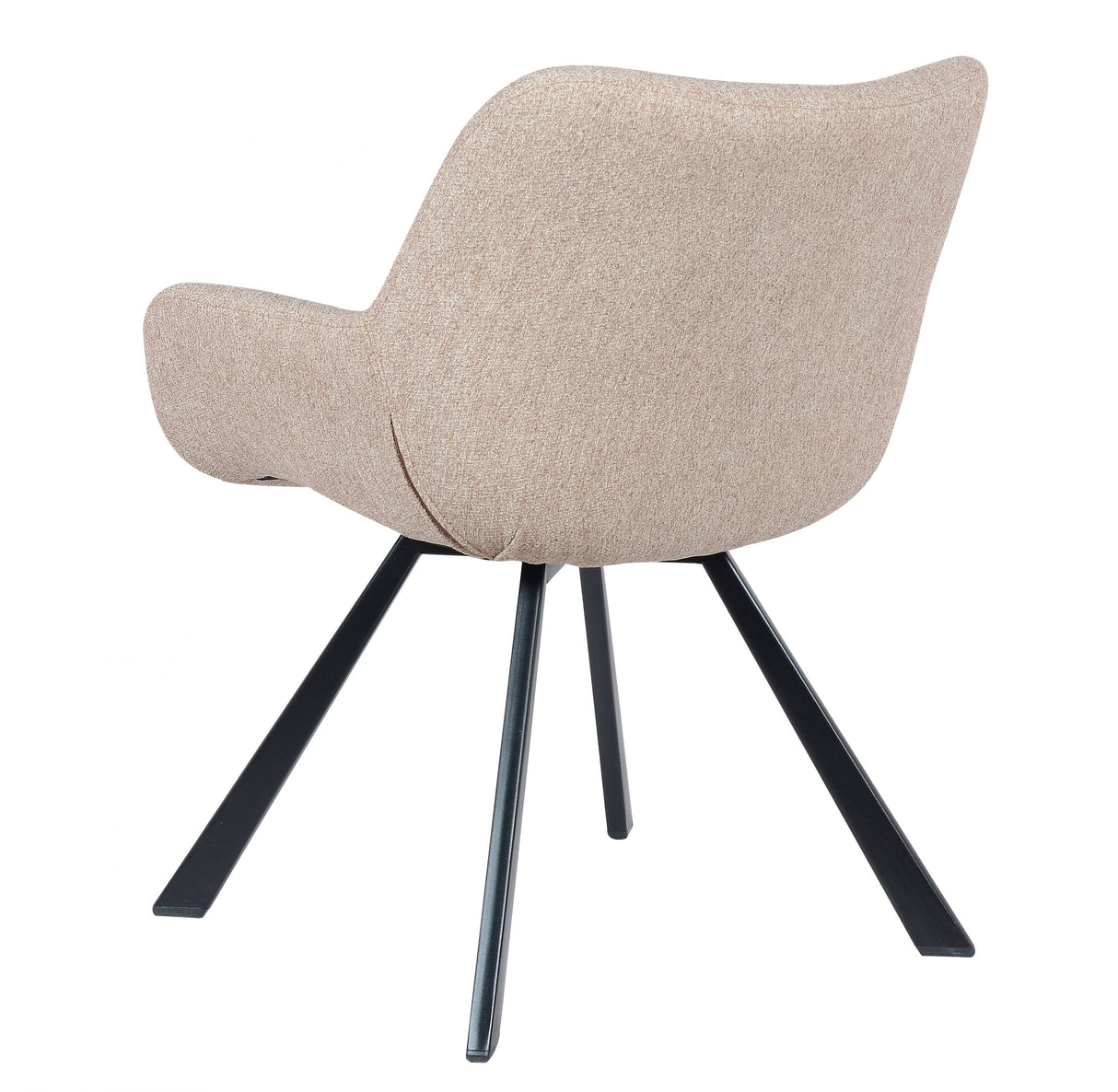 Fauteuil de salon modèle Jake en tissu - Beige
