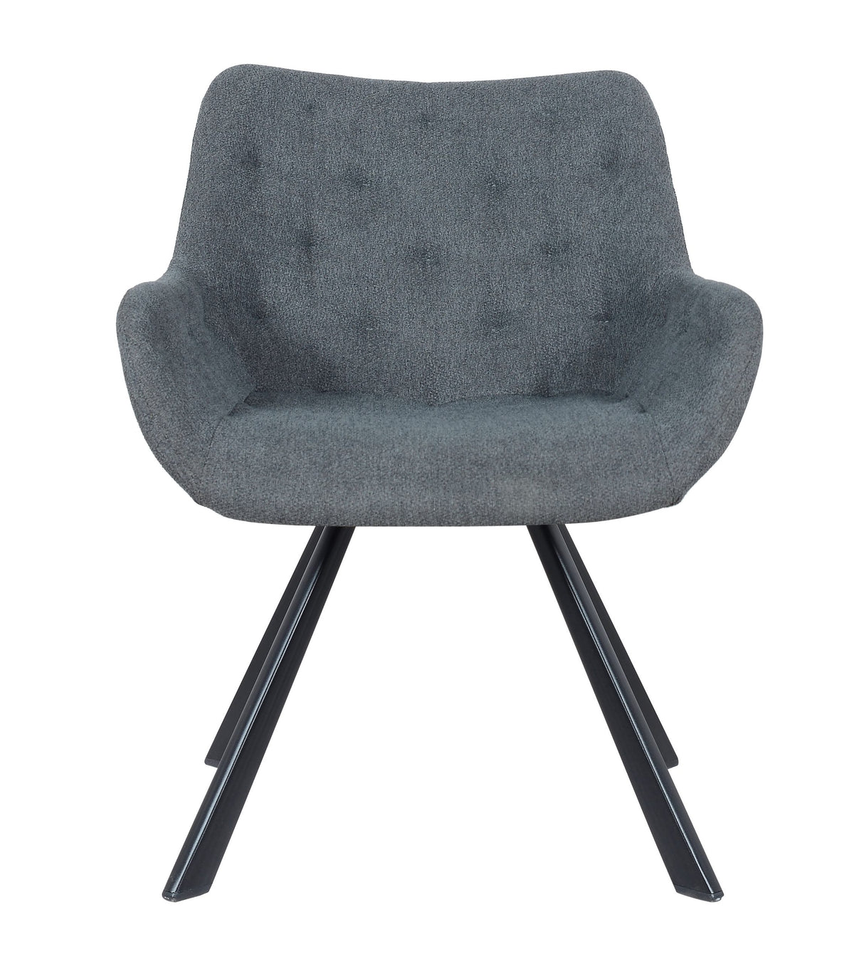 Fauteuil en tissu modèle salon Jake - Noir