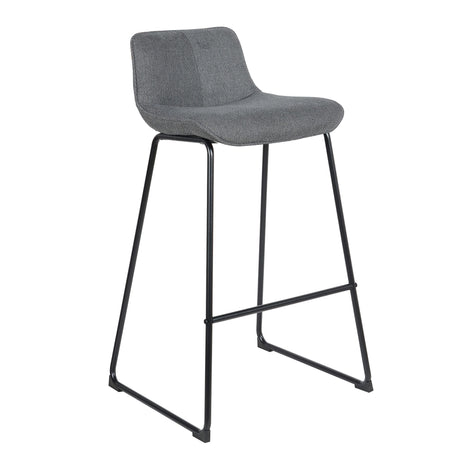 Tabouret de bar Florence 2023 en tissu noir (2 pièces)