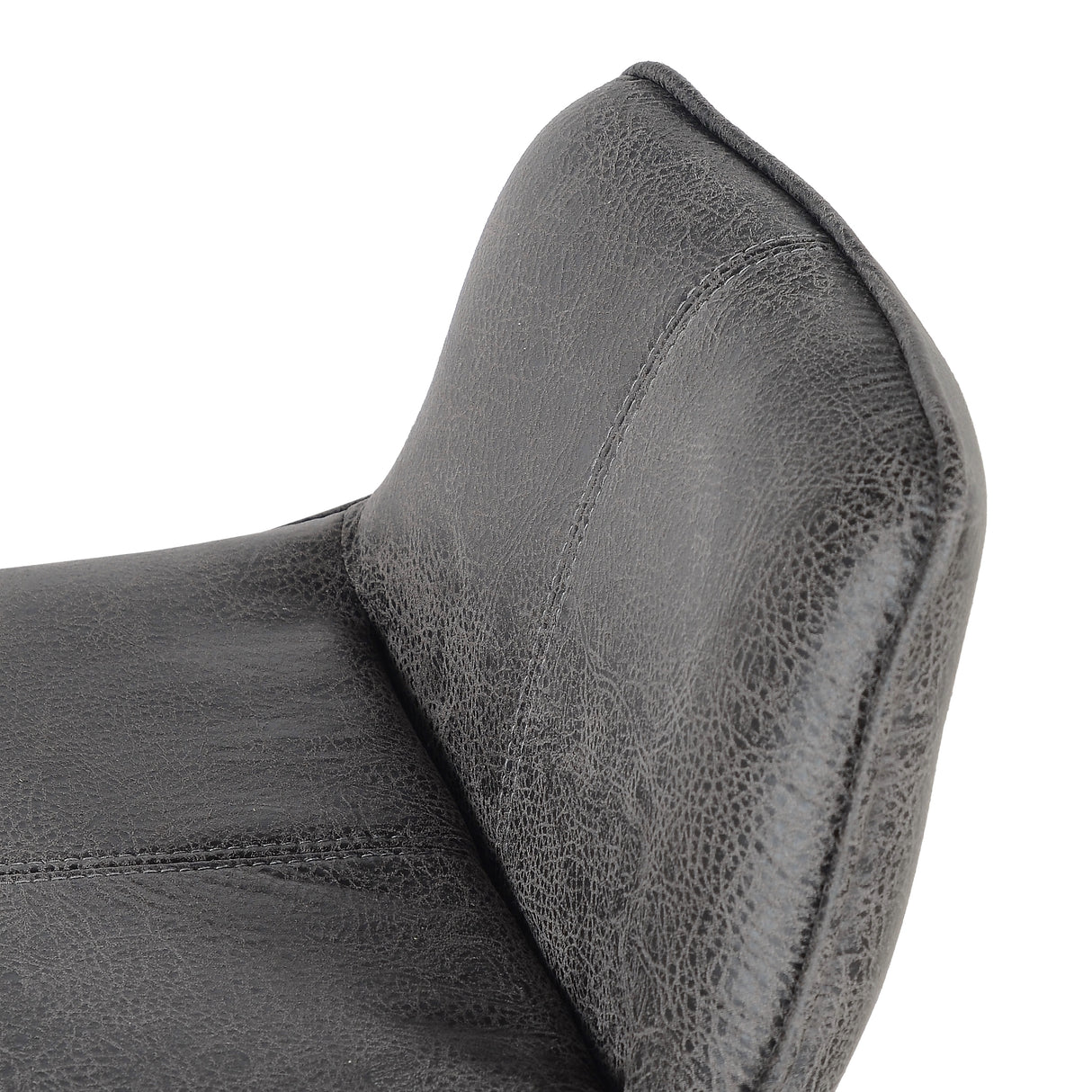 Tabouret de bar Florence 2023 en cuir gris foncé (2 pièces)