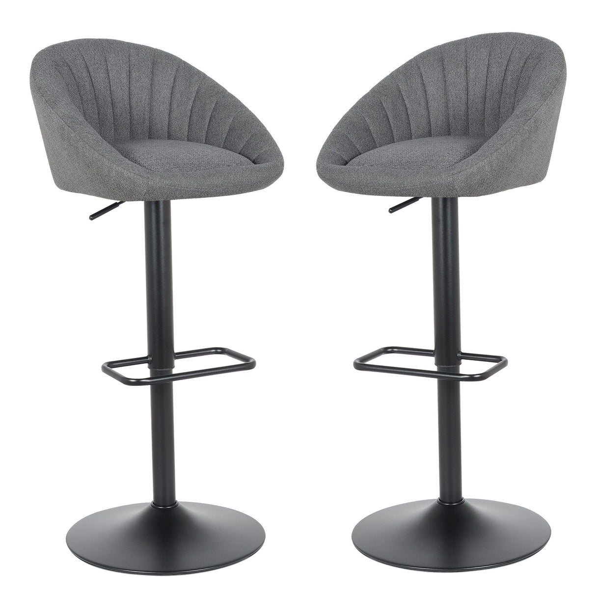 Lot de 2 tabourets de bar, modèle Berlin 2023, noir