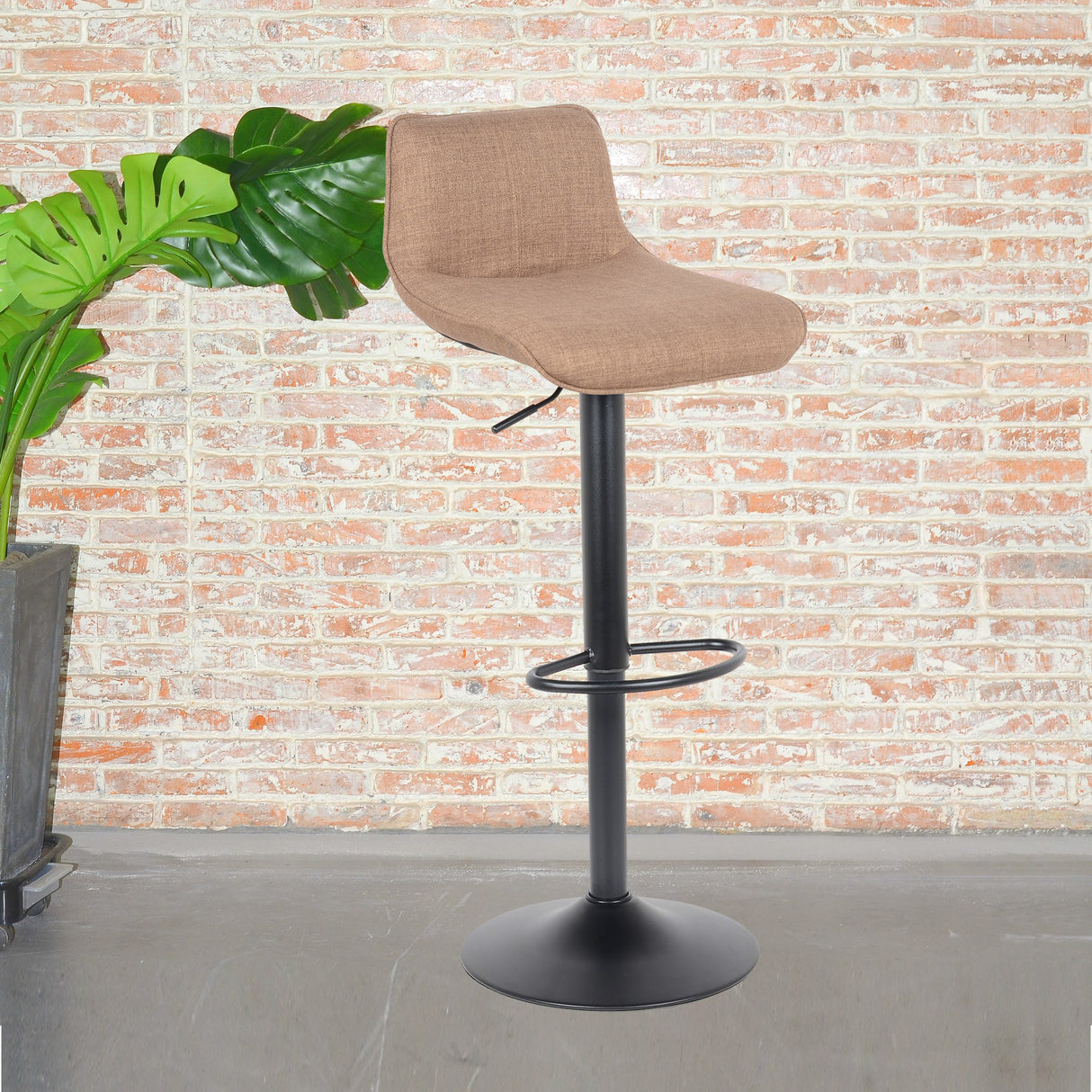 Lot de 2 tabourets de bar, modèle Rio 2023, tissu marron