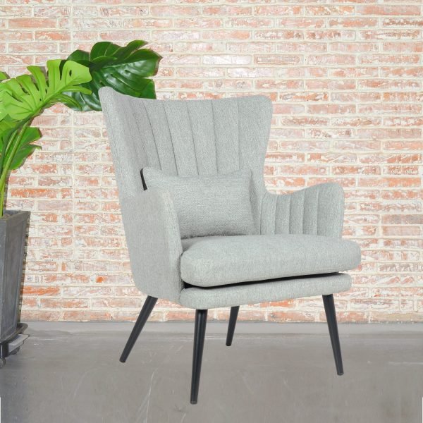 Chaise Alora Charlie – Gris clair – Tissu