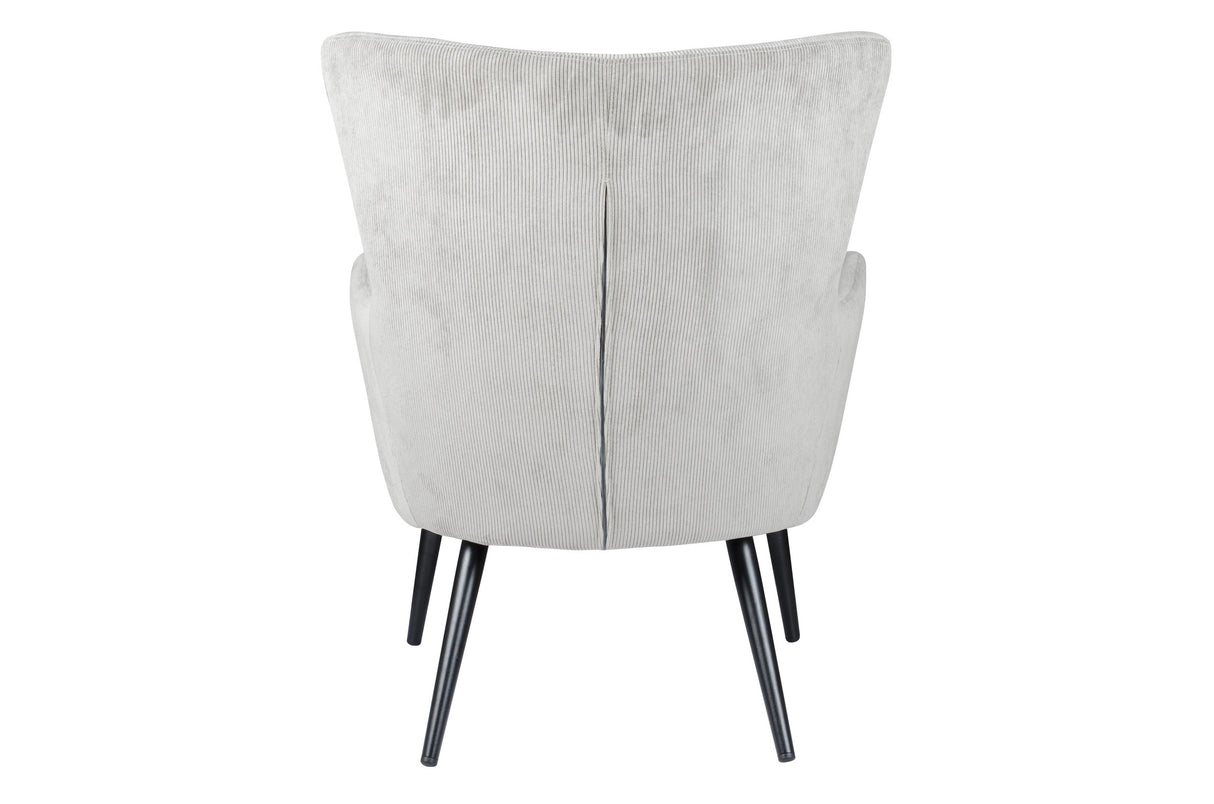 Chaise Alora Charlie - Gris Clair - Tissu Côtelé