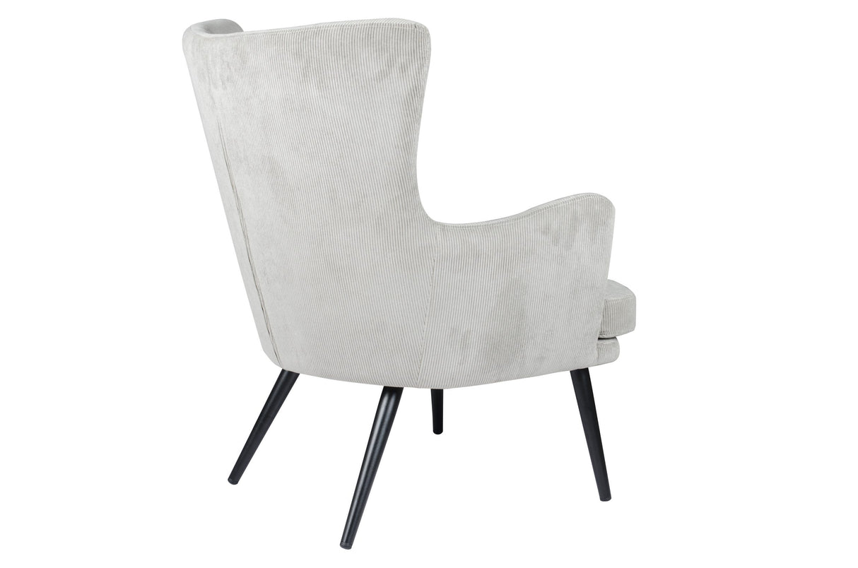 Chaise Alora Charlie - Gris Clair - Tissu Côtelé