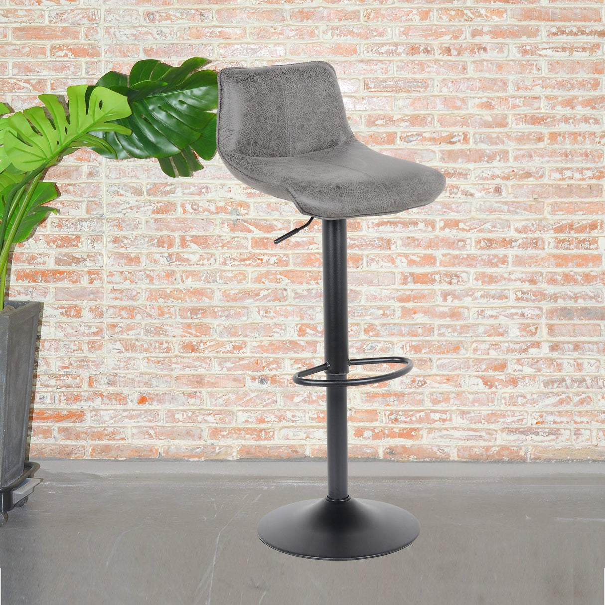 2 Stück Barhocker Neuheit 2021 Modell Rio - grau - Leder