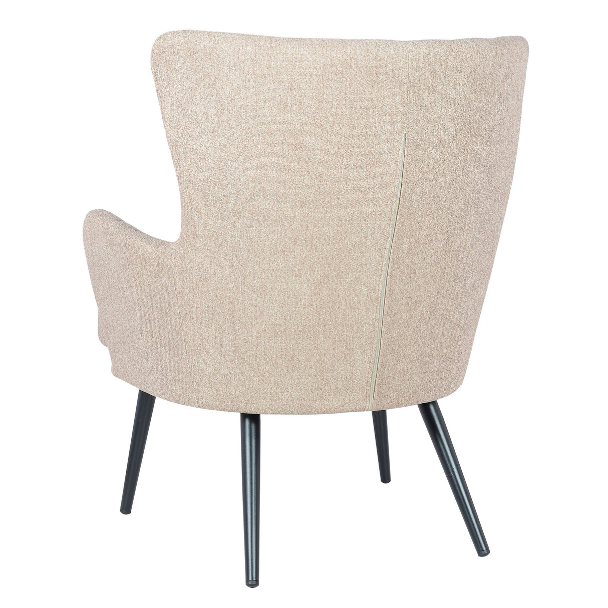 Fauteuil fauteuil de salon - modèle Charlie - coloris beige en tissu
