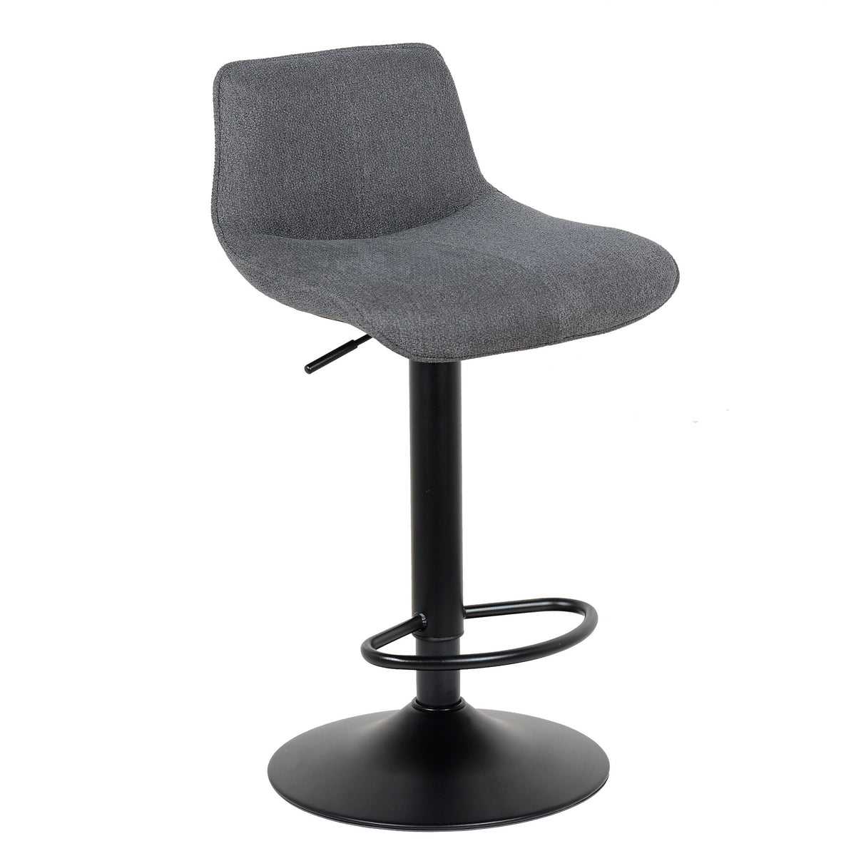 Lot de 2 tabourets de bar, modèle Rio 2023, tissu noir