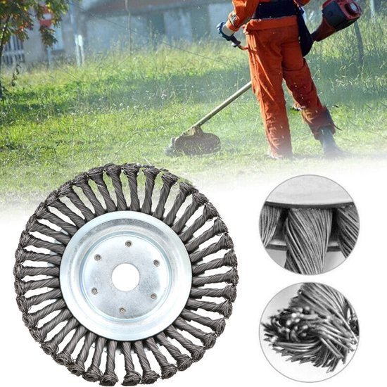 Brosse de désherbage universelle 2 pièces - 20CM - vitesse maximale 10 000 p/m - désherber - désherbant - outils de jardin - désherbeur - accessoire - SET