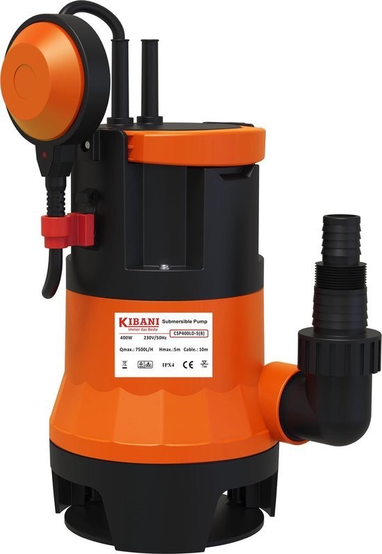 Elektrische Tauchpumpe Kibani 7500 Liter Stunde - 400 Watt - 0,5 BAR - Wasserpumpe