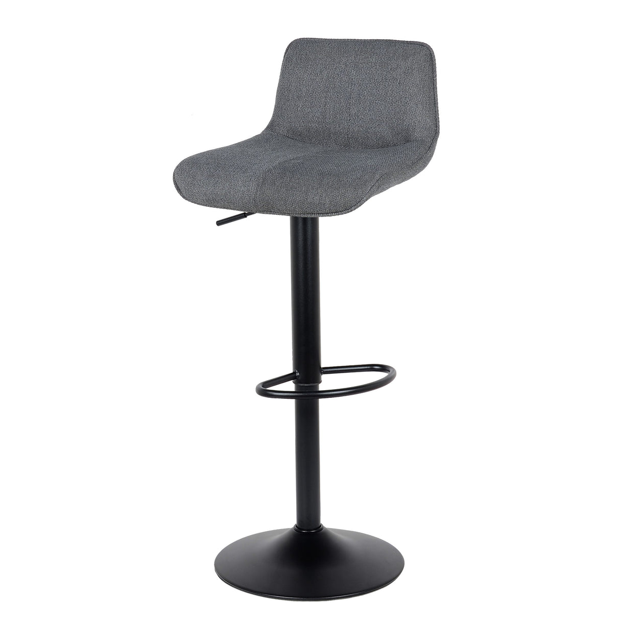 Lot de 2 tabourets de bar, modèle Rio 2023, tissu noir