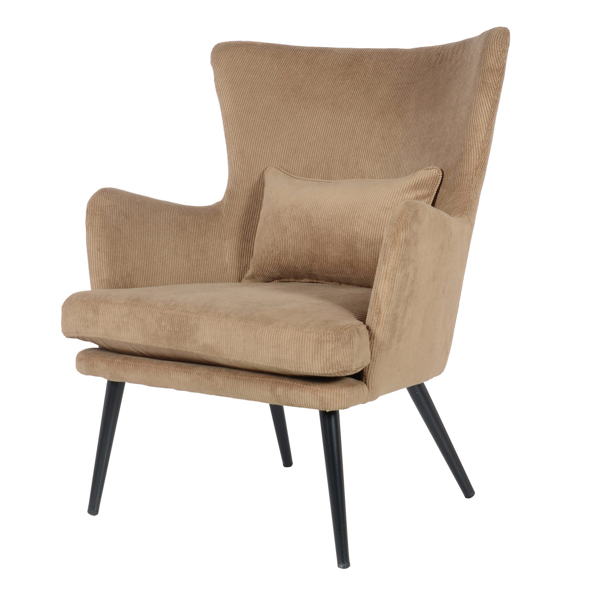 Chaise Alora Charlie – Marron clair – Tissu côtelé
