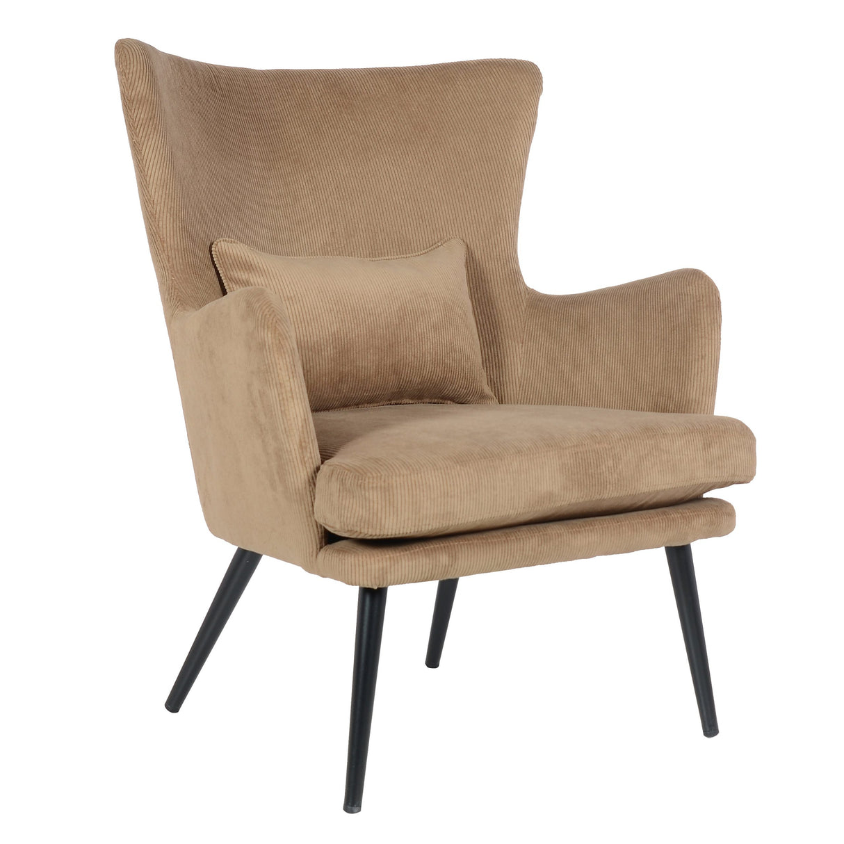 Chaise Alora Charlie – Marron clair – Tissu côtelé