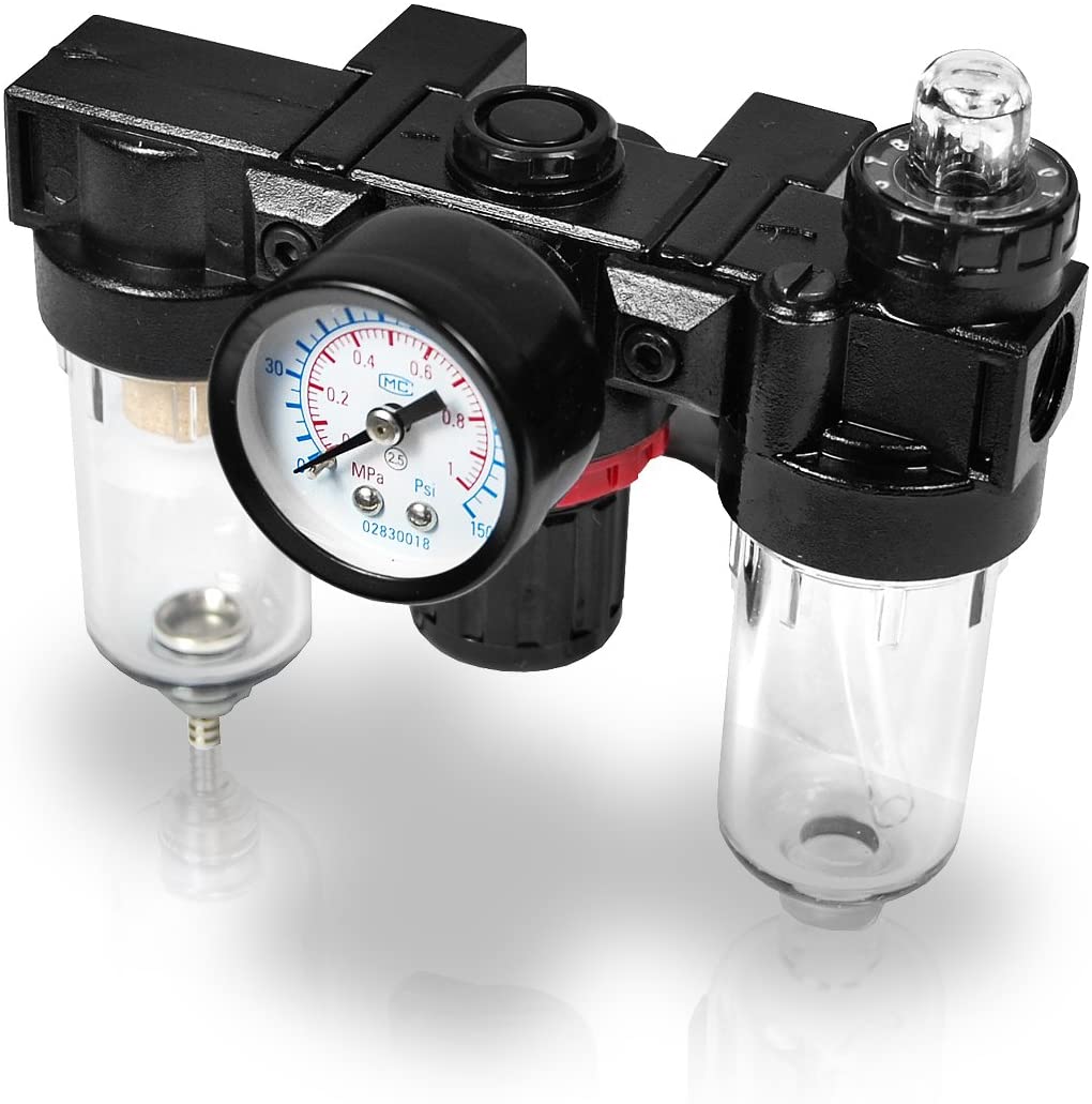 Regolatore di pressione compressore con separatore d'acqua - Connettor –  Brico Bello