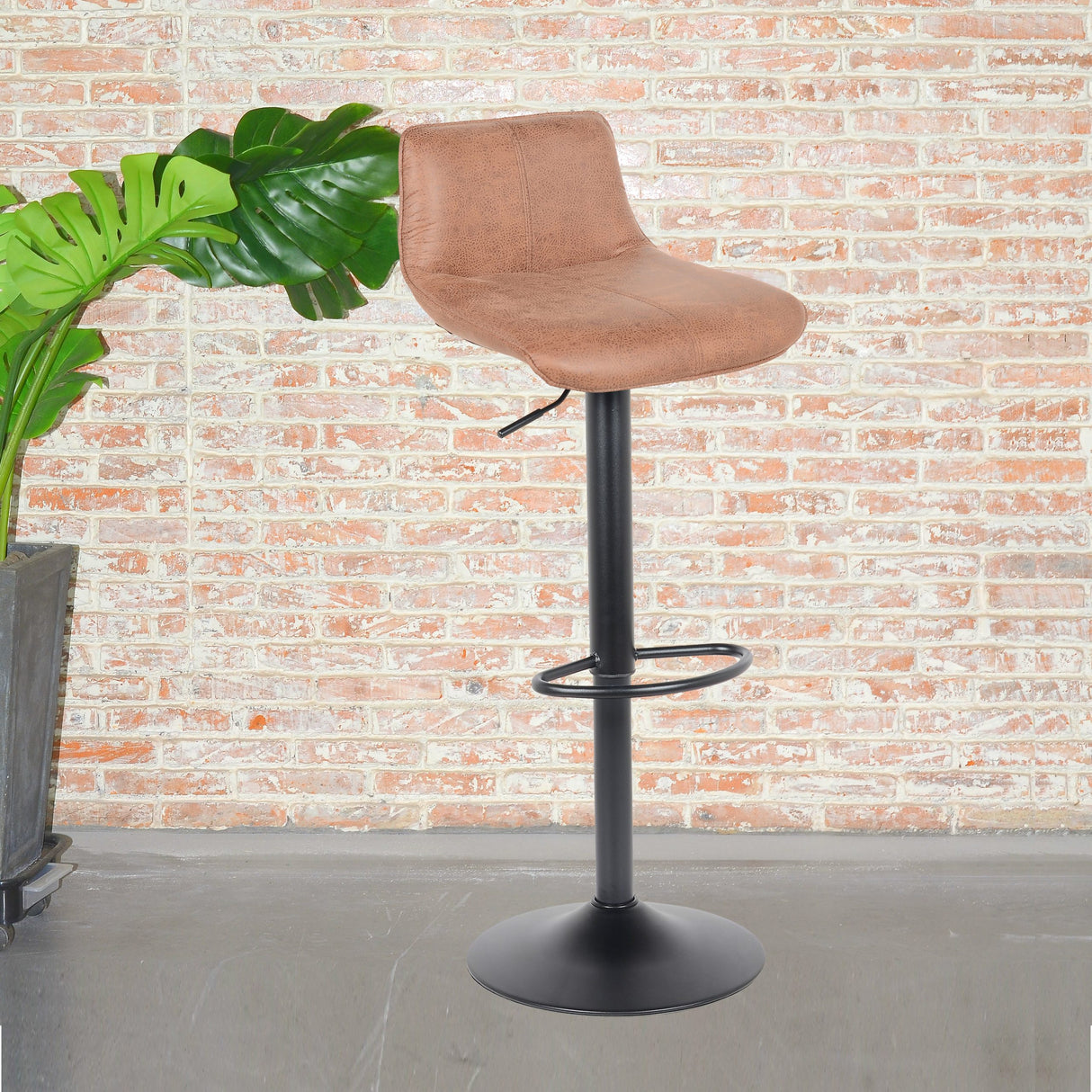 2 Stück Barhocker Neuheit 2021 Modell Rio - hellbraun - Leder