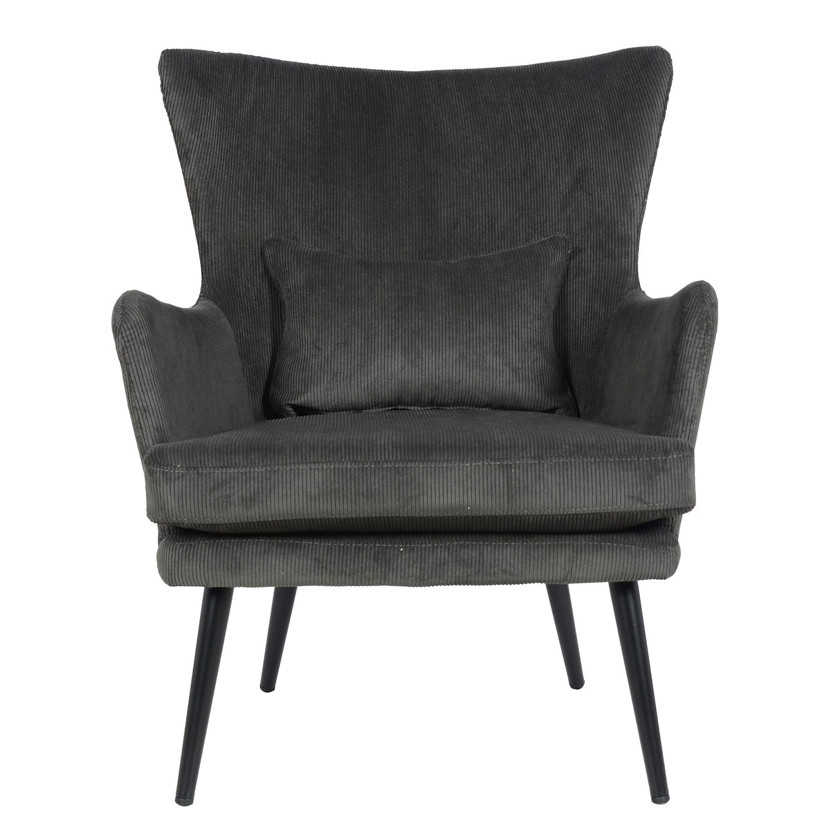 Chaise Alora Charlie – Gris foncé – Tissu côtelé