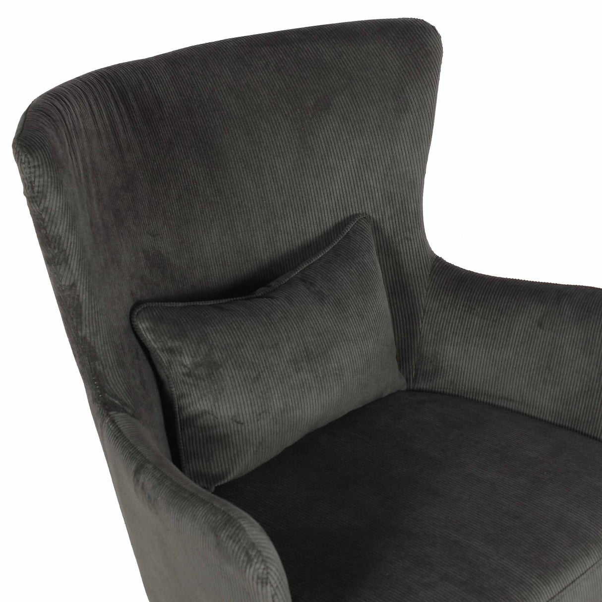 Chaise Alora Charlie – Gris foncé – Tissu côtelé