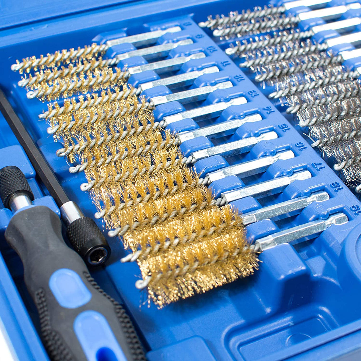 Jeu de 38 brosses de perceuse-visseuse en cuivre et en acier inoxydable