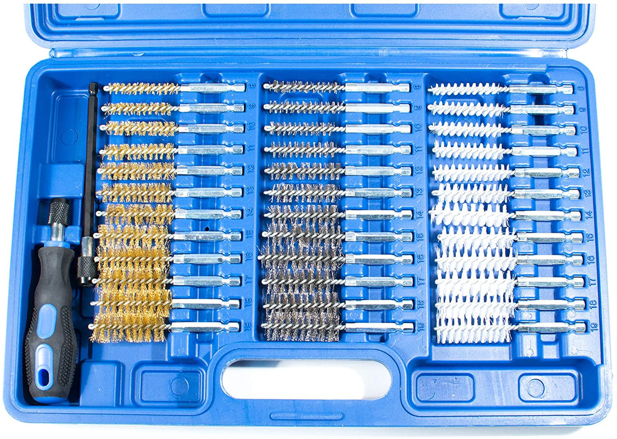 Jeu de 38 brosses de perceuse-visseuse en cuivre et en acier inoxydable