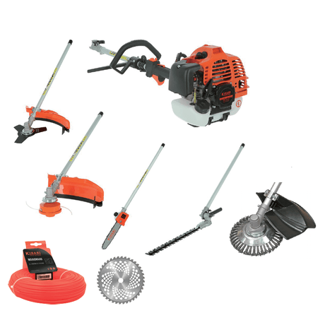 Decespugliatore tagliasiepe taglia rami 6 in 1 52 cc / 1,9 CV / 1,4 kW di KIBANI - Brico Bello