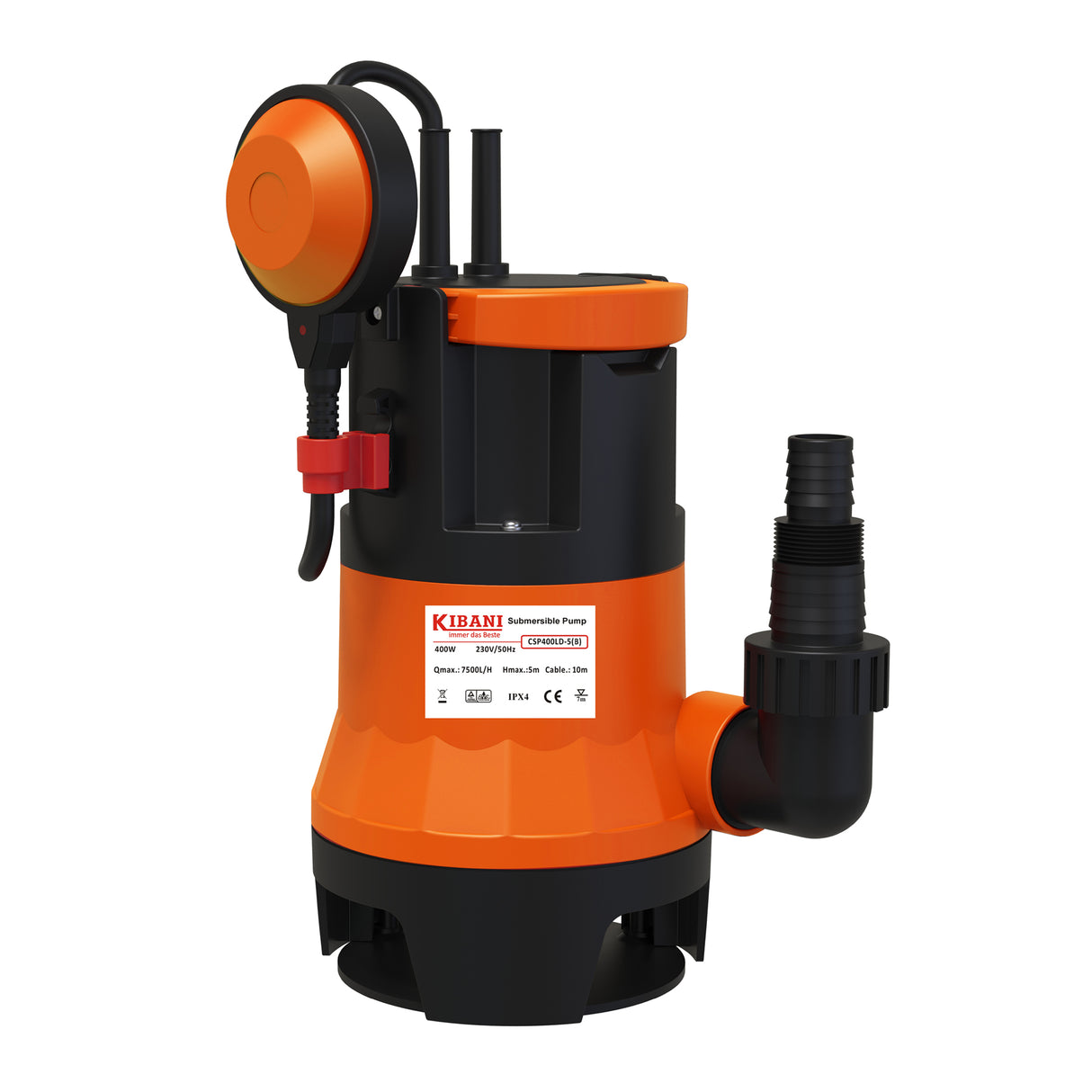 Elektrische Tauchpumpe Kibani 7500 Liter Stunde - 400 Watt - 0,5 BAR - Wasserpumpe