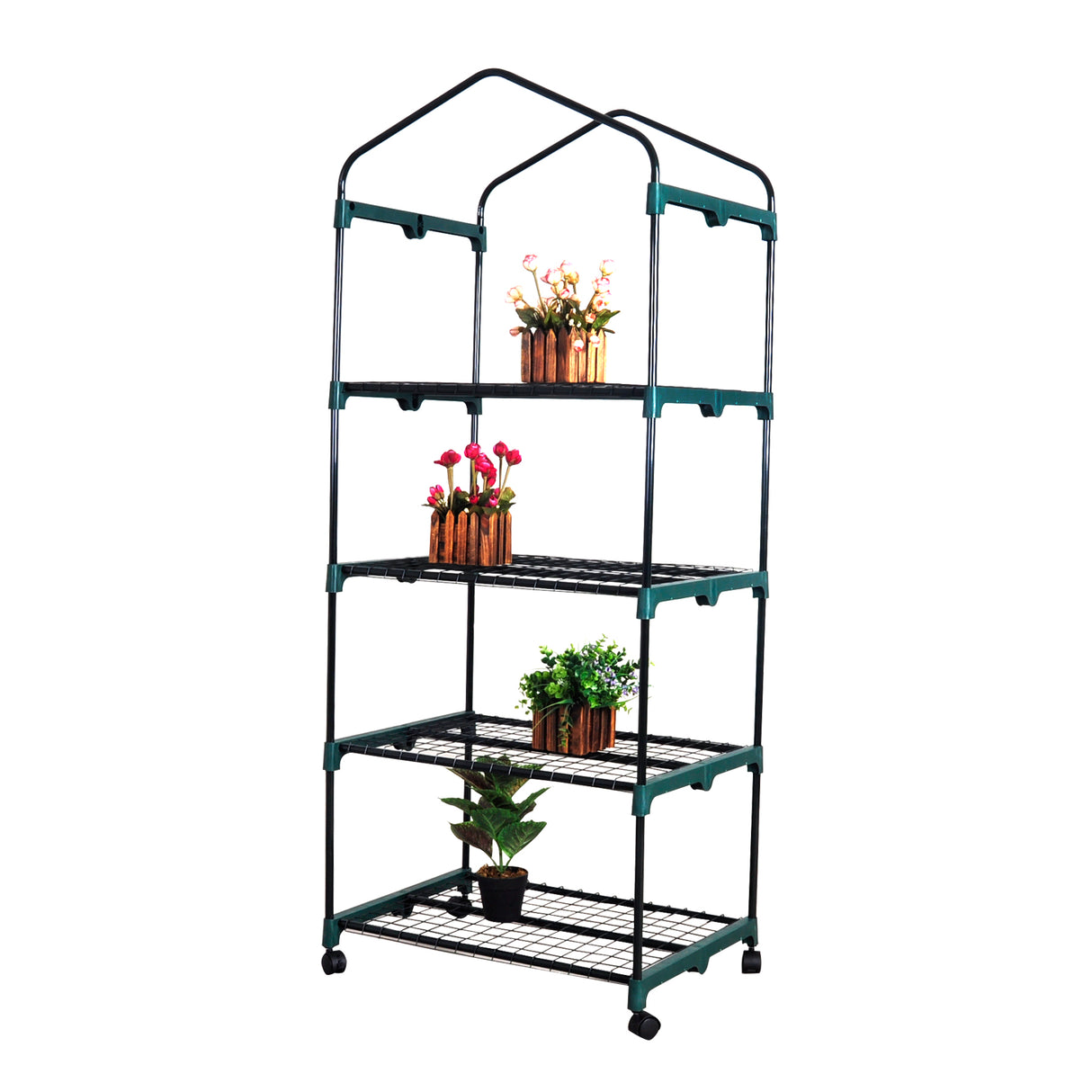 Serre de jardin à 4 niveaux pour plantes (69 cm x 49 cm x 158 cm)