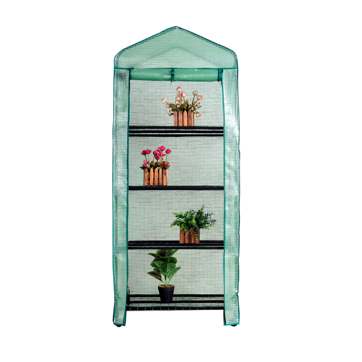 Serre de jardin à 4 niveaux pour plantes (69 cm x 49 cm x 158 cm)