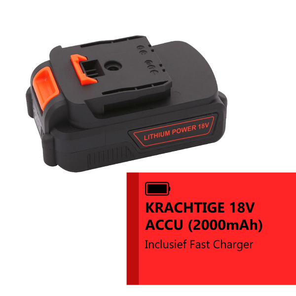 Perceuse à percussion sans fil Kibani 18V - Batterie 2000 mAh et chargeur inclus - Vitesse variable