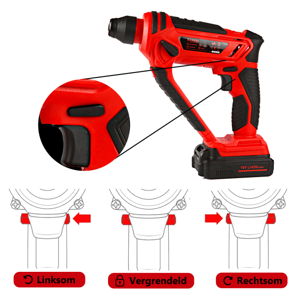 Perceuse à percussion sans fil Kibani 18V - Batterie 2000 mAh et chargeur inclus - Vitesse variable