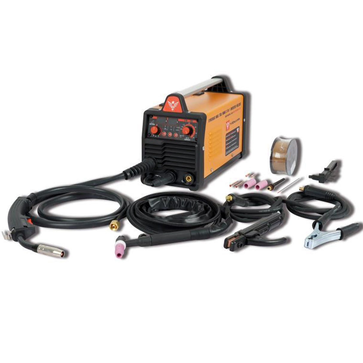 Saldatrice a gas 3 in 1 MIG TIG MMA inverter sinergica per filo di acciaio inossidabile, di alluminio, di argon, animato, elettrodoo