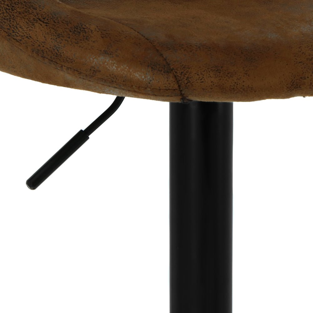 Barhocker 2 Stück Küche fest drehbar verstellbare Rückenlehne Fußstütze - Industrial dunkelbraun