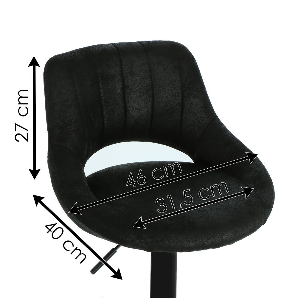 Tabouret de bar 2023 Noir (lot de 2)