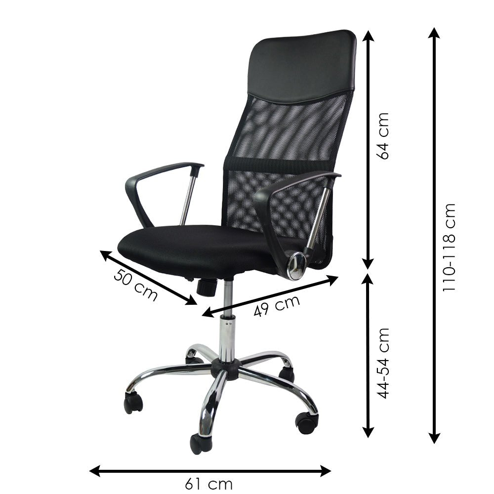 Chaise de bureau pivotante - Chaise de bureau de direction Mesh Design Blue mesh