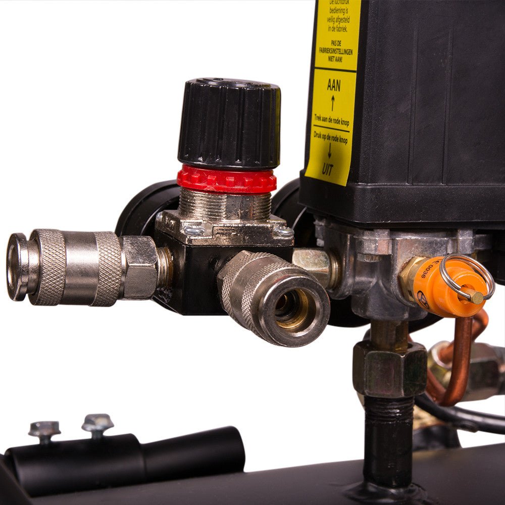 Leiser Kompressor 100 l 8 bar Doppelzylinder 3 PS - 360 Liter Luft pro Minute