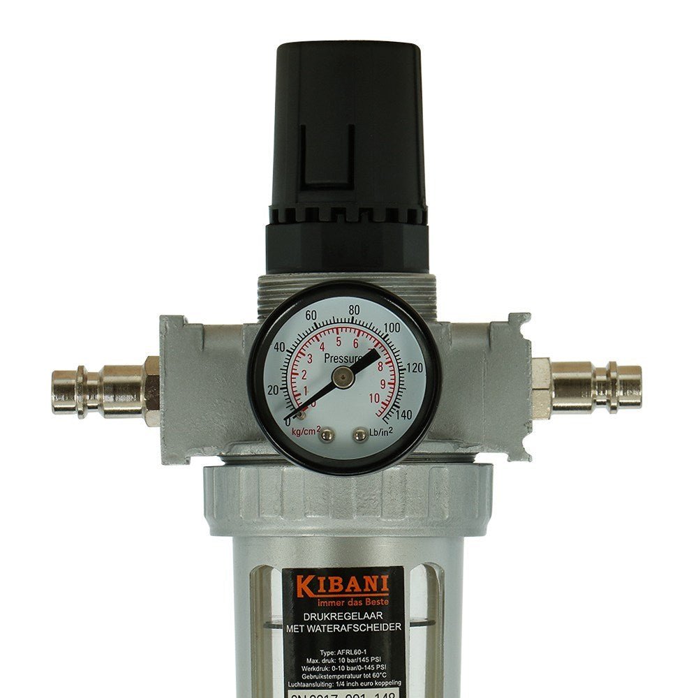 Regolatore di Pressione per Compressore con Separatore d’Acqua – Kibani®