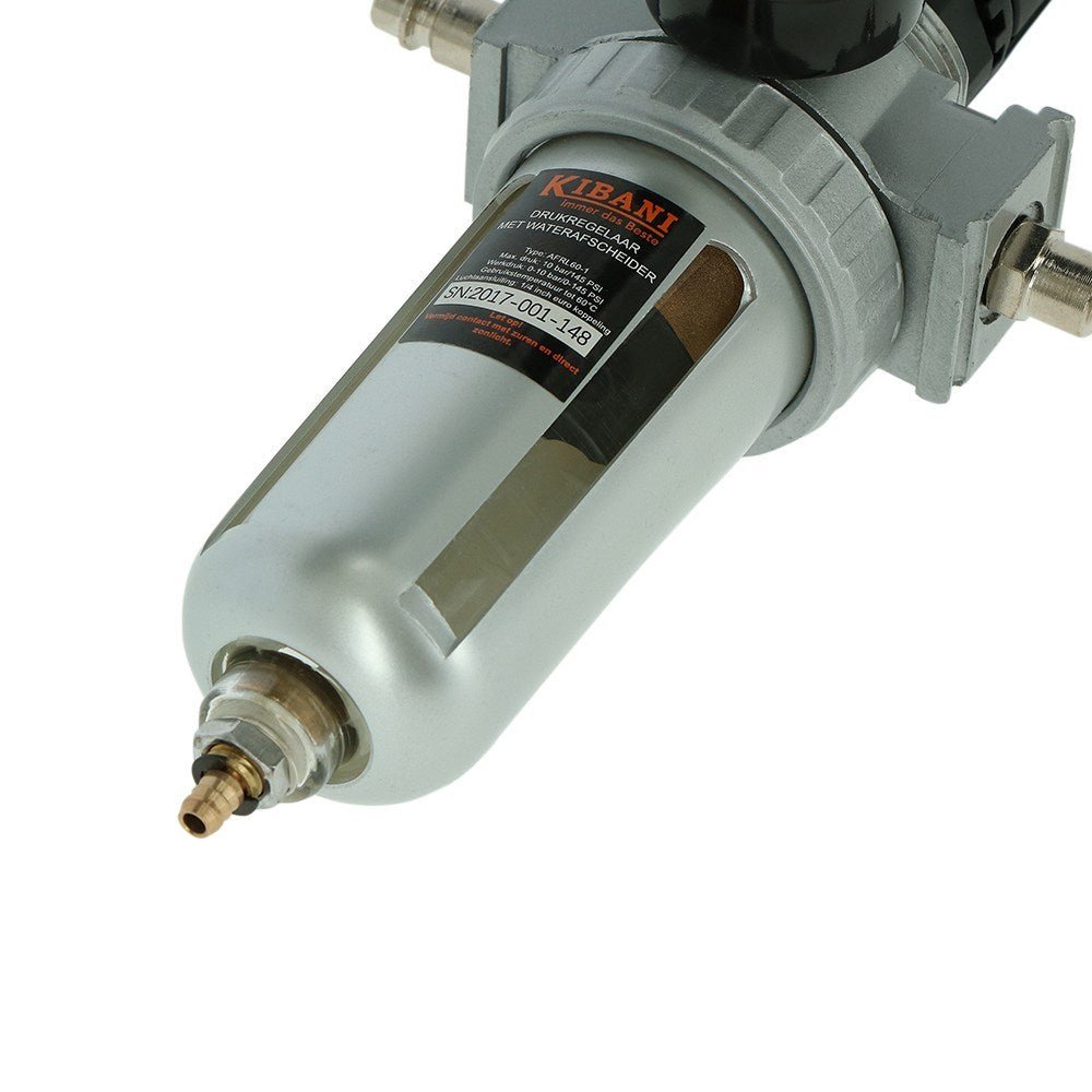 Regolatore di Pressione per Compressore con Separatore d’Acqua – Kibani®