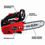 Motosega da Potatura Korvex Pro 25,4 cc – Barra Oregon 25 cm + Seconda Barra in Regalo