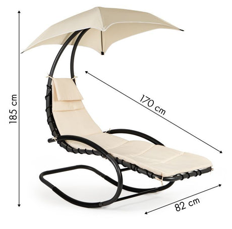 Sdraio a Dondolo Da Giardino Zero Gravity con Poggiatesta