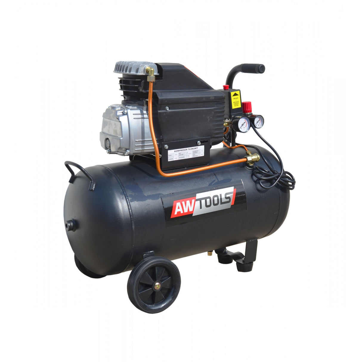 Compressore Awtools 50L 2CV a Olio Silenzioso e Potente
