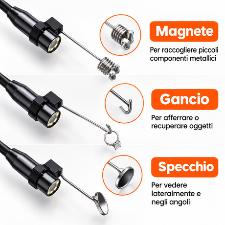 Telecamera di Ispezione Endoscopica Wireless Kibani – 5 m